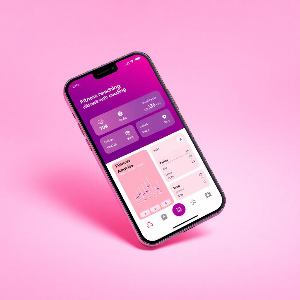 Iron Geisha fitness app shown on a smartphone with pink and plum UI
